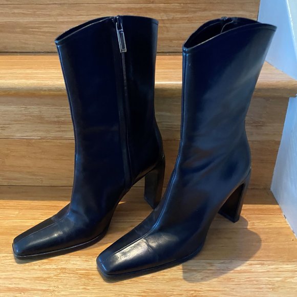 GUCCI Boot Leather Black Size 7B - Picture 3 of 7